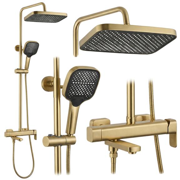Shower set Rea Arlo Brush Gold