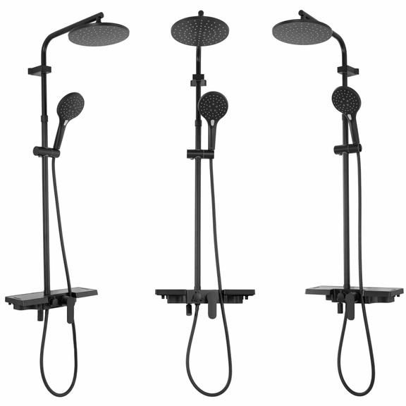 REA SANTOS Crni set za tuširanje