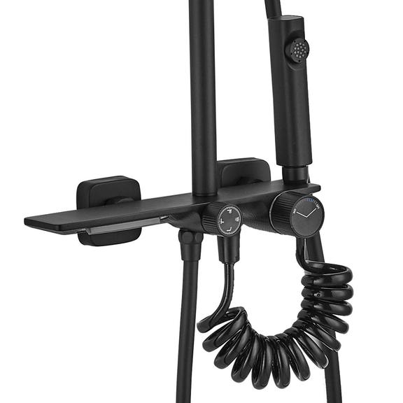 Комплект за душ REA HELIX Black