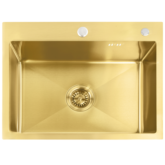 Zlewozmywak stalowy REA Liam Złoty szczotkowany