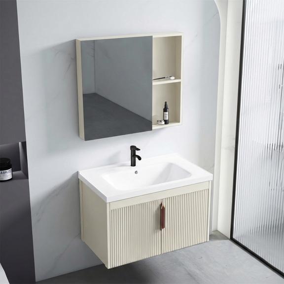 Ensemble de meubles de salle de bain avec vasque Astor 60 cm Beige