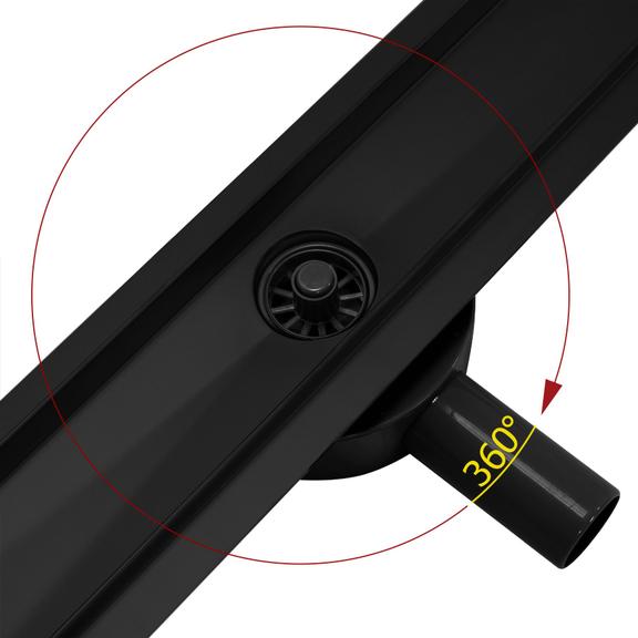 Duschrinne Rea Greek PRO Black matt 90