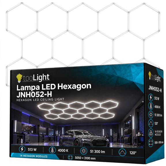 Lampa LED HEXAGON JNH052-H Biała