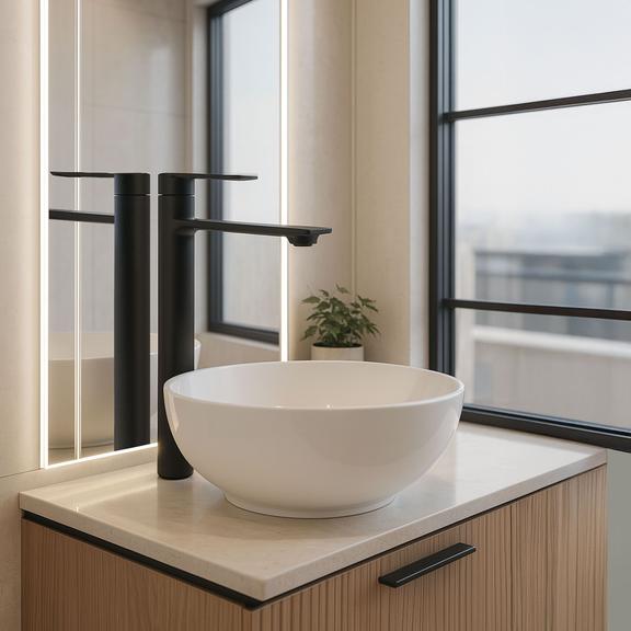 Grifo de lavabo Rea STORM Black High