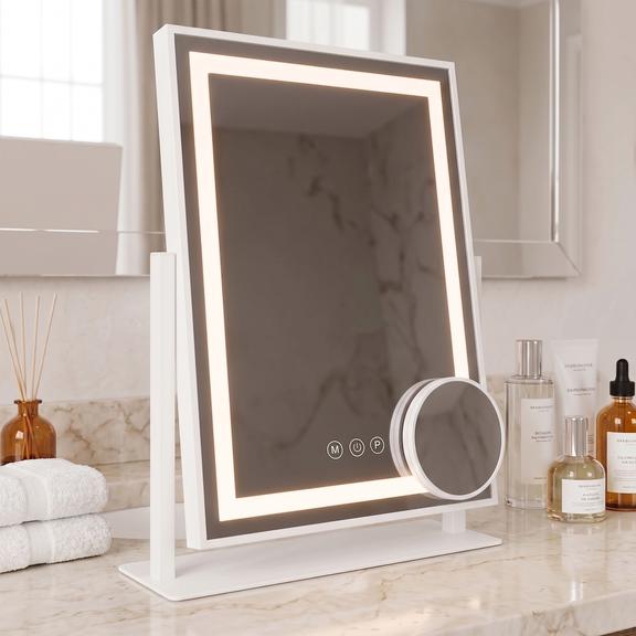 Spiegel LED LUMI White 30x40cm