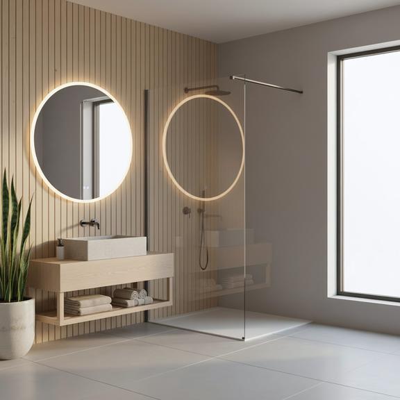 Paravan de dus Rea Flexi Transparent / Titan 70