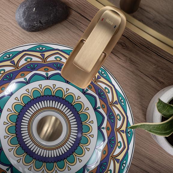 Πάγκος νιπτήρας Rea Aztec 40x 40 x 14 cm