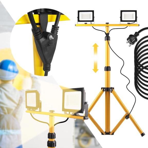 Halogen LED budowlany na statywie 2x20W RSL001-20N