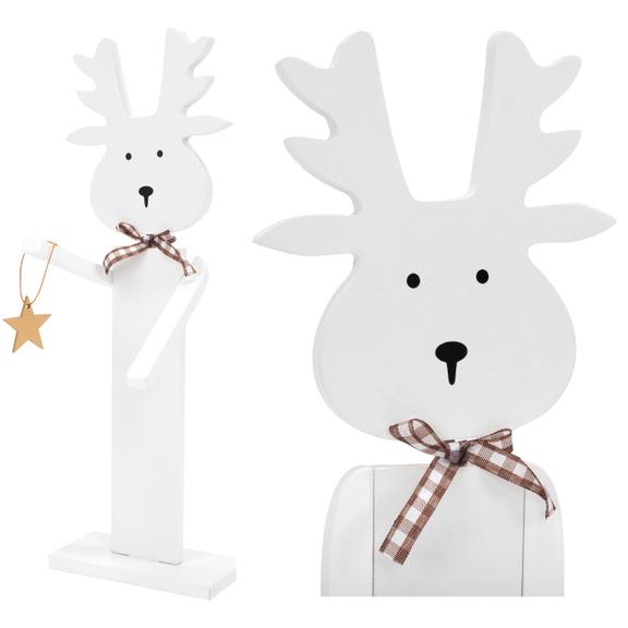 Drewniany Renifer Świąteczny 35cm 301036