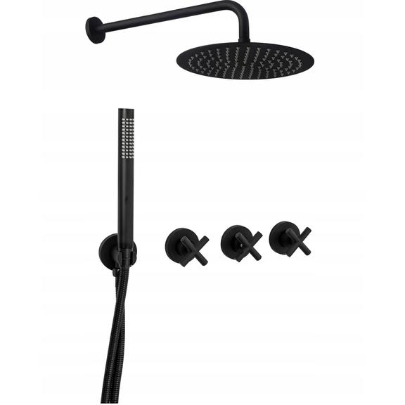 Inbouw regendoucheset REA EXIT Black + Box