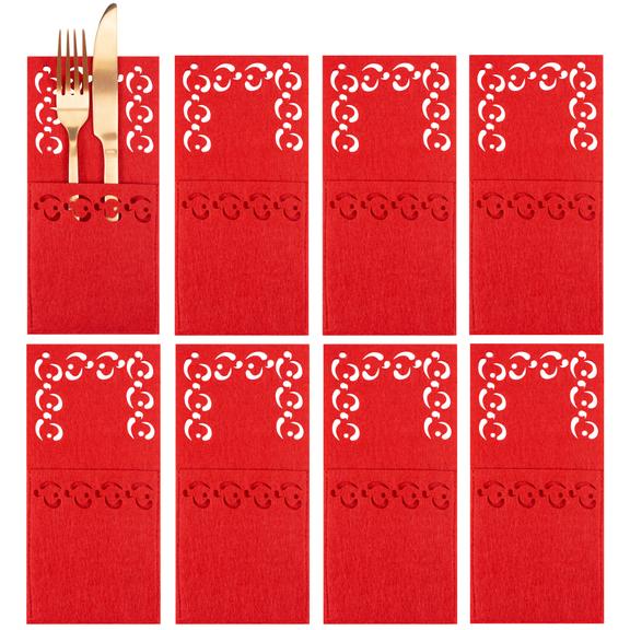 Pokrowiec na sztućce Świateczny 8 szt (KF357R x2)