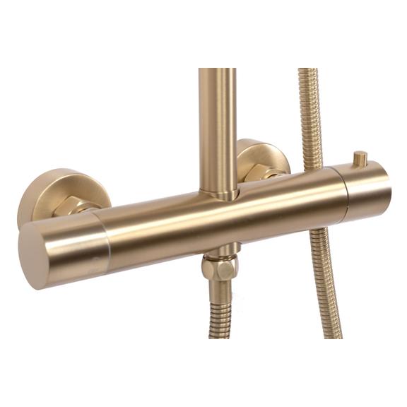 Kit de douche avec thermostat REA VINCENT Gold Brush