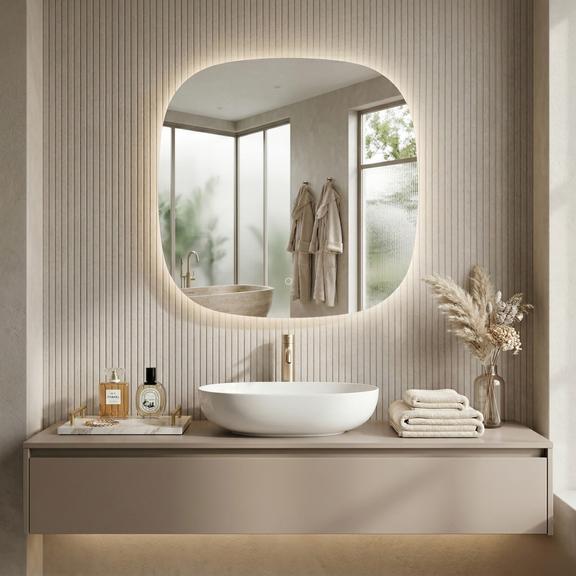 Lustro ścienne LED 70x70cm TOP