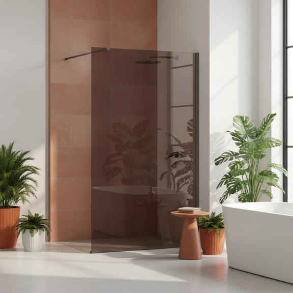 Tuš zaslon Rea Flexi Brown / Titan 100