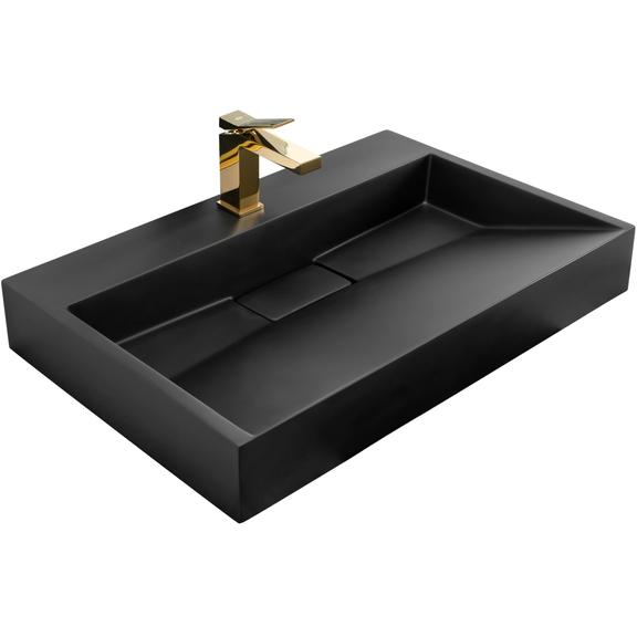 Waschbecken Konglomerat GOYA Black Matt 70CM