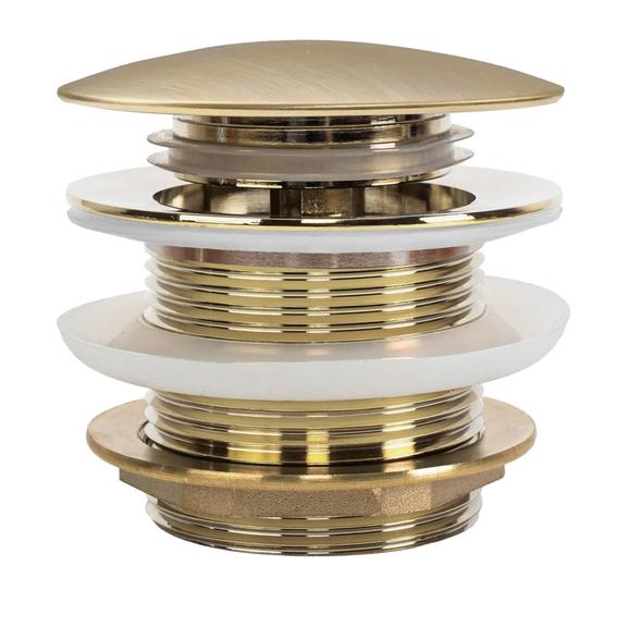 Korek wannowy uniwersalny Klik-Klak Rea Złoty Szczotkowany