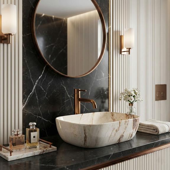 Opzetwastafel Rea Belinda Marrone Shiny