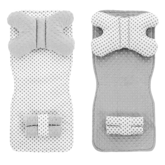 Mata do wózka dwustronna 4w1 White/Grey Dots