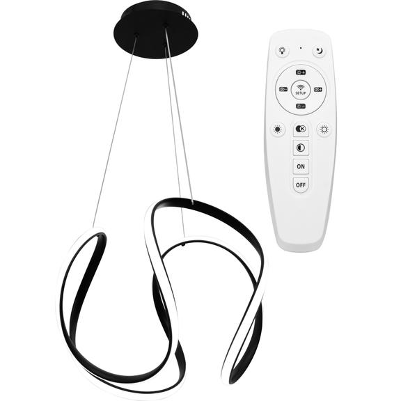 Deckenlampe Ring LED+Fernbedienung APP387-CP Black