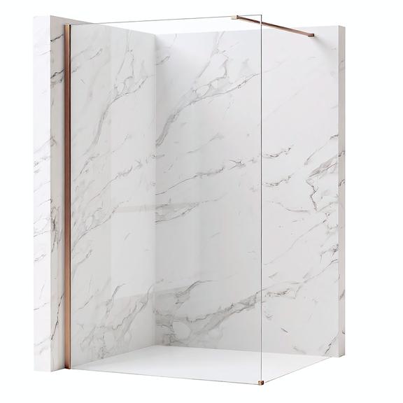 Sprchová zástěna Rea Flexi Transparent / Brush Copper 80