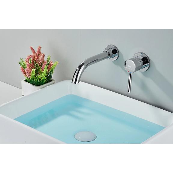 Grifo empotrado oculto Rea Lungo LONG CHROM + BOX