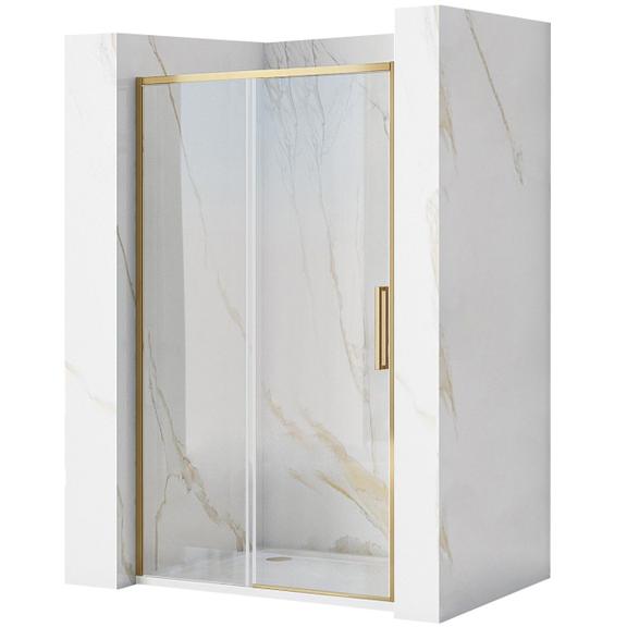Puerta de ducha REA Rapid Slide 130 Gold Brush