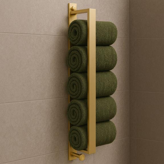 Uchwyt na ręcznik pionowy Złoty Szczotkowany