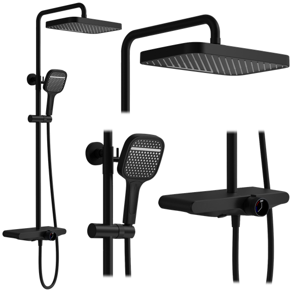 Zestaw Prysznicowy REA Bari Czarny