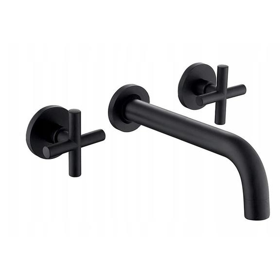 REA EXIT black matt falba süllyesztett fürdőszobai csaptelep