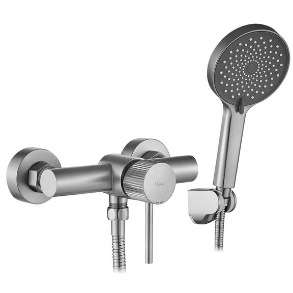 Tuš pipa REA Lungo Stripe Brush NICKEL