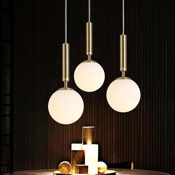 GLASKUGEL HÄNGELEUCHTE G108-1W GOLD E27