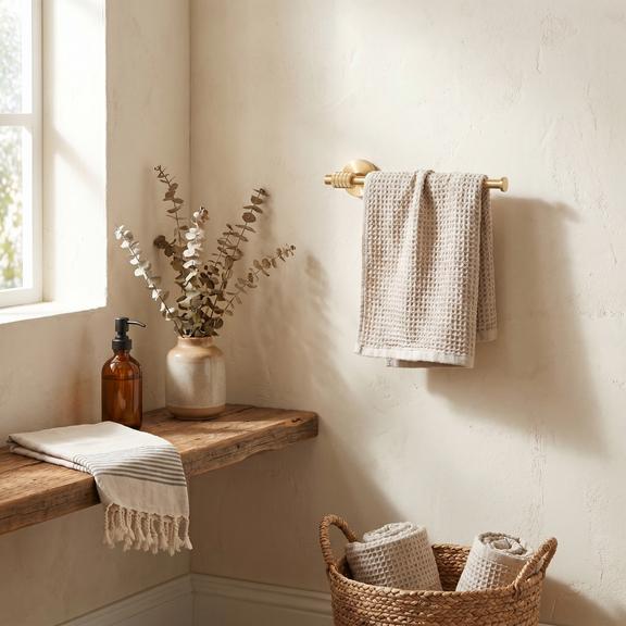 Wieszak łazienkowy jednoramienny 29106 Rivo Złoty Szczotkowany