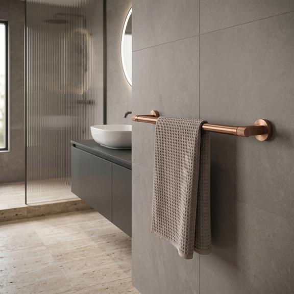 Wieszak łazienkowy jednoramienny 39101 Ori Miedź Szczotkowana
