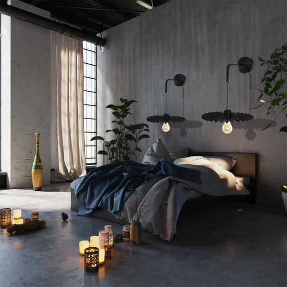 Wandlampe APP1355-1W BLACK 30 cm