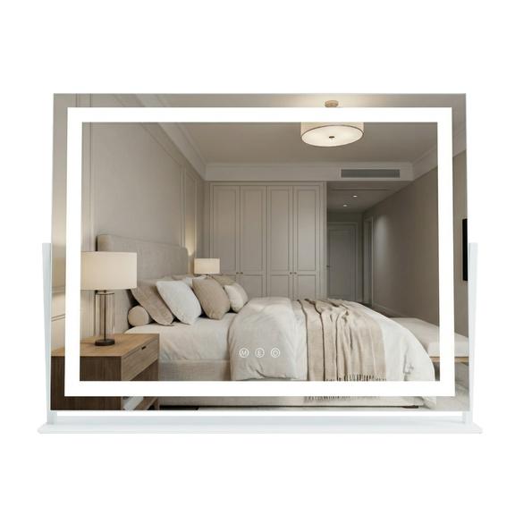 Lustro LED Studio Białe 58x45