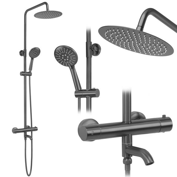 Kit de douche avec thermostat Lungo Titan