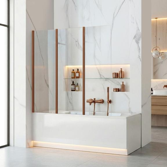 bathtub screen Rea Agat-3 120 Brush Copper