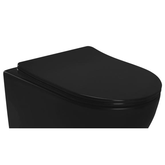 WC daska CARLO FLAT UF BLACK MATT