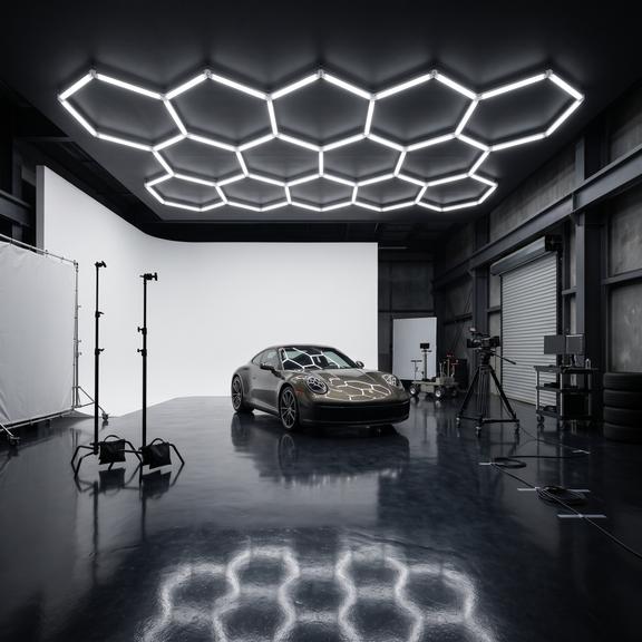 Lampa LED HEXAGON JNH052-H Biała