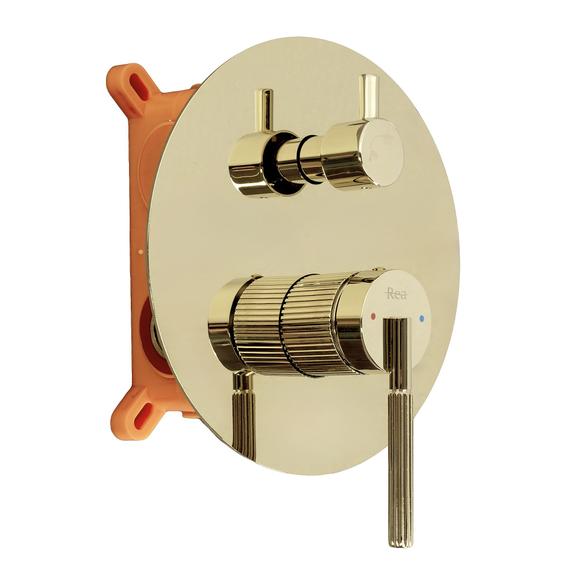 Zestaw natryskowy podtynkowy Rea Argon Złoty + BOX