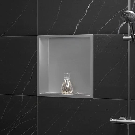 bathroom shelf 30x30 steel brush