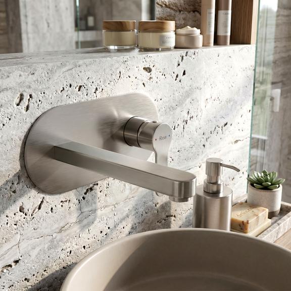 Wall Mounted faucet REA Arcos Brush Nickel