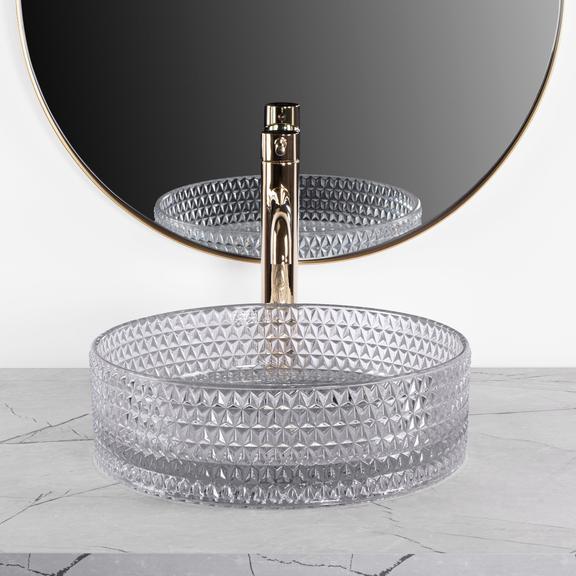 Opzetwastafel Rea Cristal Light Grey