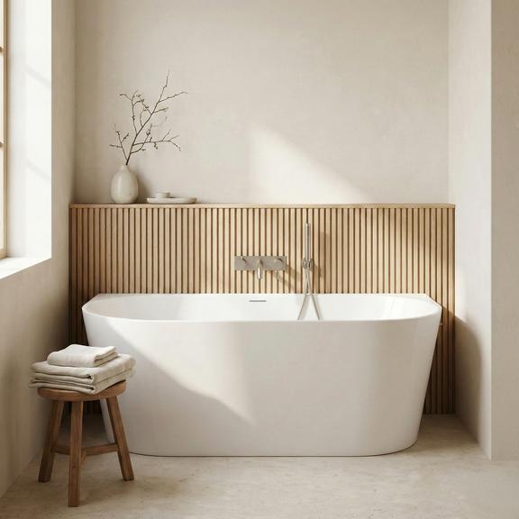 Baignoire acrylique murale CAPRI SLIM 150cm