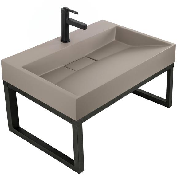 Umywalka konglomeratowa Rea GOYA TAUPE 70CM + stelaż