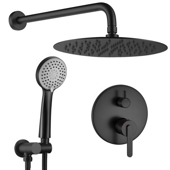 Zestaw natryskowy podtynkowy Rea Ontario Czarny + BOX