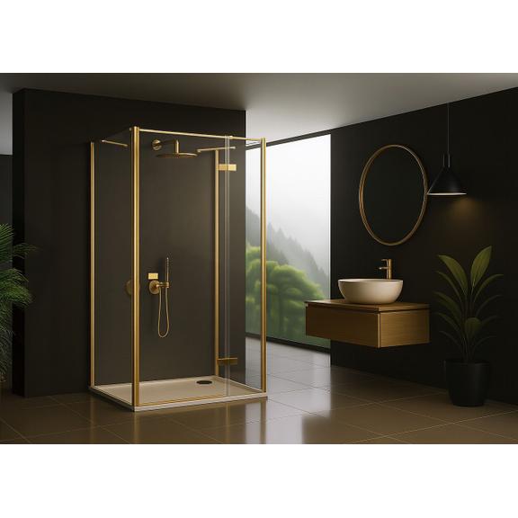 Duschkabine Rea Atlas 90x80 Brush Gold