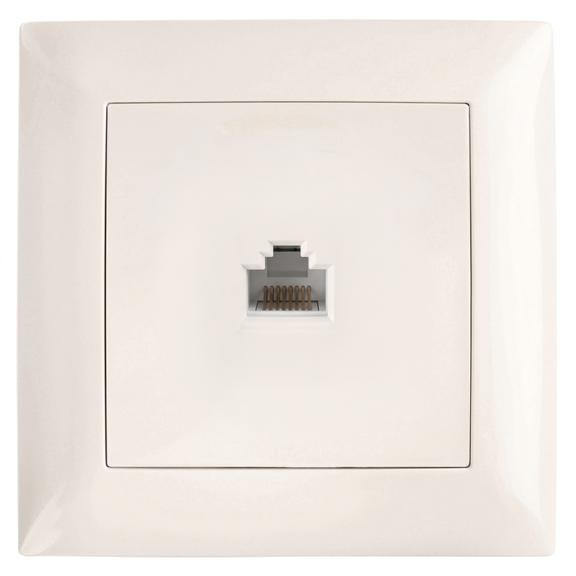 Gniazdo RJ45 z ramką OSTE JNH010-S Beżowe