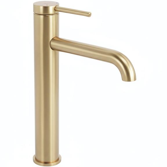 Bateria umywalkowa Rea Spot Złota Szczotkowana Wysoka