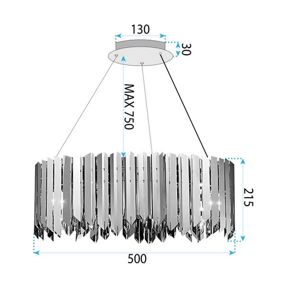 Deckenlampe APP1763-8CP metal CHROME